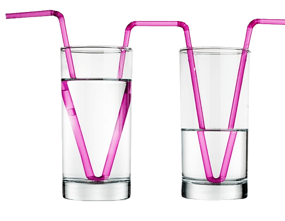 The diagram shows straw partially immersed in water in the glasses. Why does the straw in water appear thicker as compared to the straw outside water? (b) Why does the straw appear discontinuous in water? Physics Competency Focused Practice Questions Class 10 Solutions.