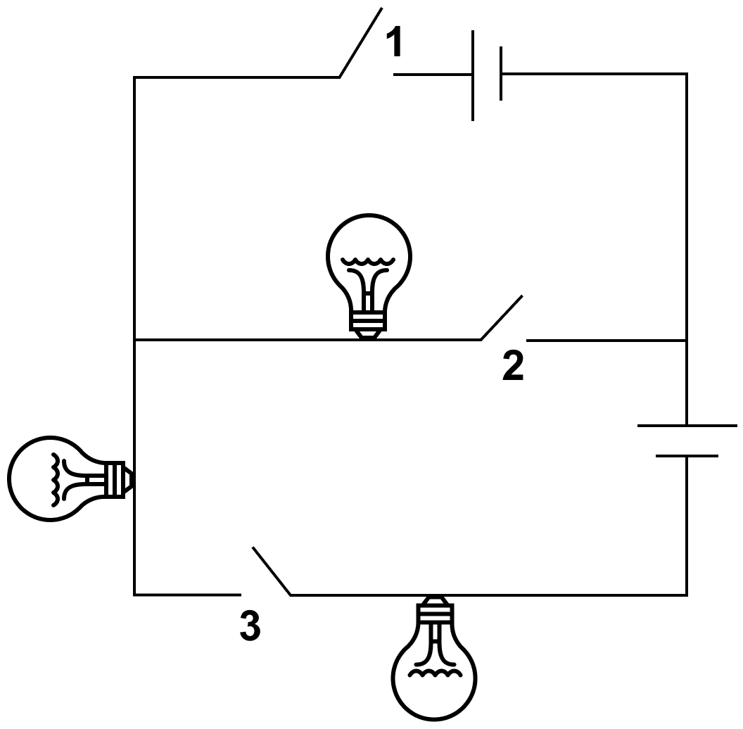 Parallel Circuit Diagram With 3 Bulbs