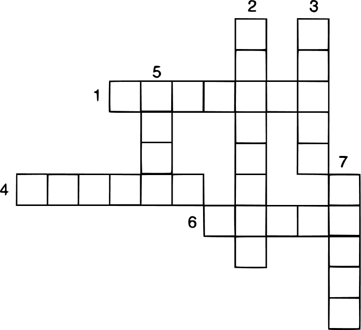 Given below is a crossword puzzle based on this lesson. Read the clues across and clues downwards and fill up the blank squares. Concise Physics Solutions ICSE Class 6.