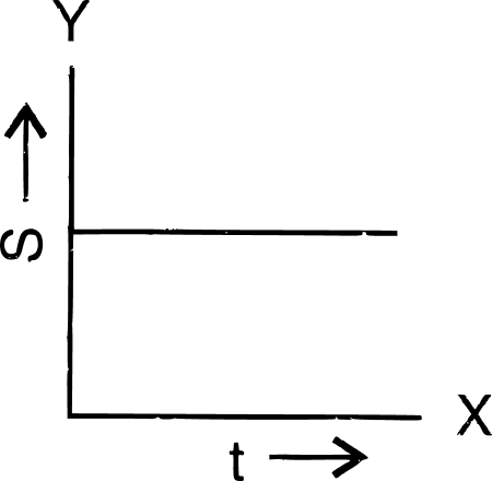 The graph representing the state of rest of an object. Motion in one dimension, Concise Physics Solutions ICSE Class 9.