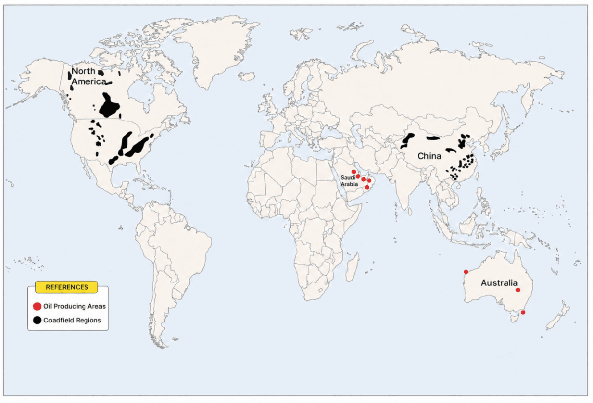 On an outline map of the world, shade the following areas. Energy & Power Resources, Frank Middle School Geography Solutions ICSE Class 7.
