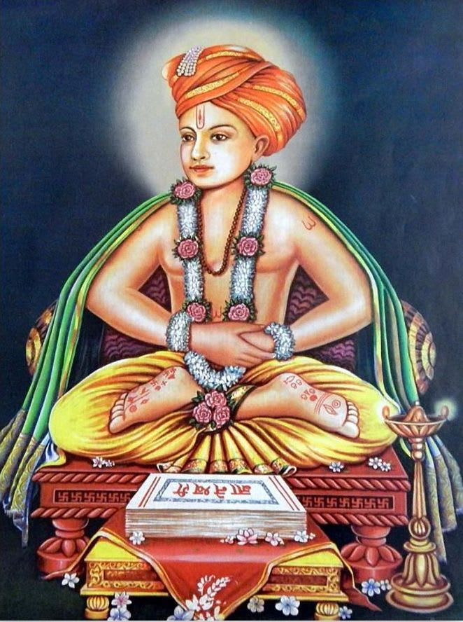 This is a picture of Jnaneshwara, the Bhakti saint. The Turkish Invasions, Frank Modern Certificate History and Civics Solutions ICSE Class 7.