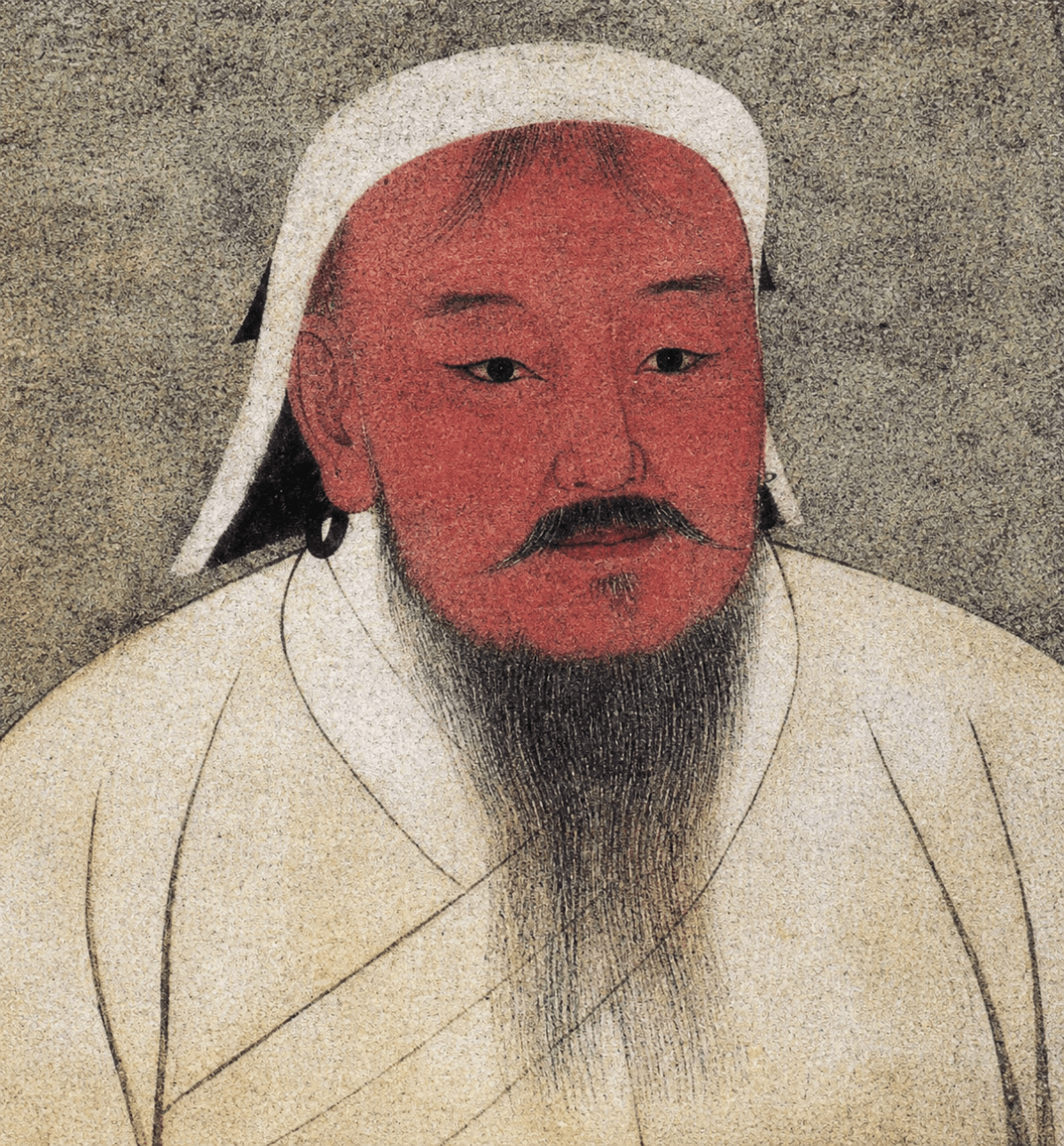 This picture is of Genghis Khan, a Mongol leader. The Delhi Sultanate-the Mamluk Dynasty, Frank Modern Certificate History and Civics Solutions ICSE Class 7.