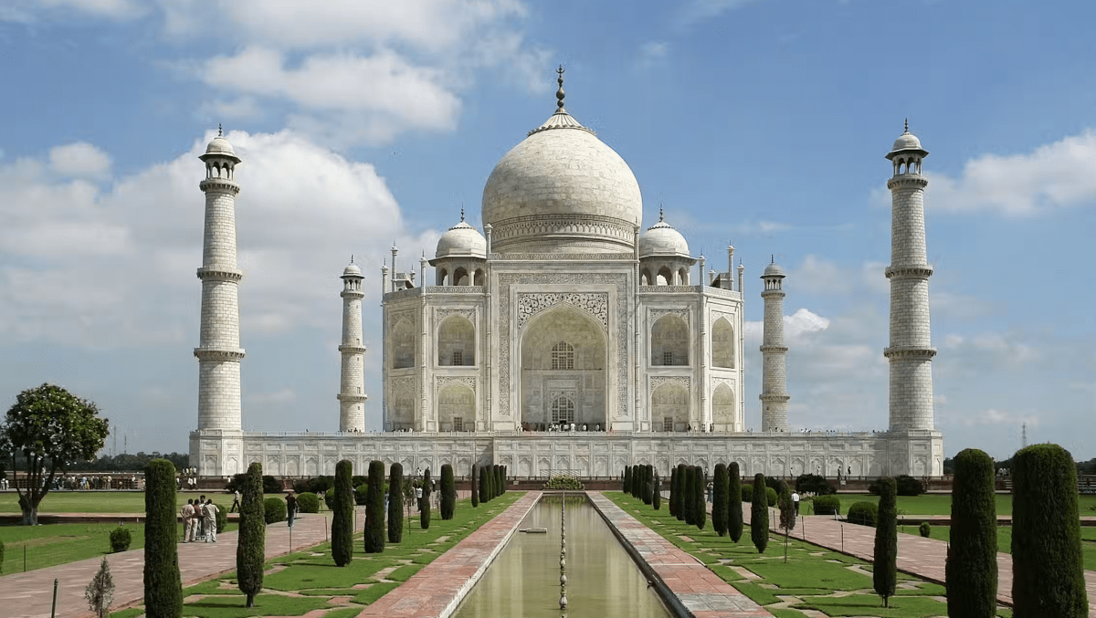 The picture shows the world-famous Mughal mausoleum, built entirely of white marble. Based on this information, answer the following questions: Medieval Europe-Rise and Spread of Christianity, Frank Modern Certificate History and Civics Solutions ICSE Class 7.