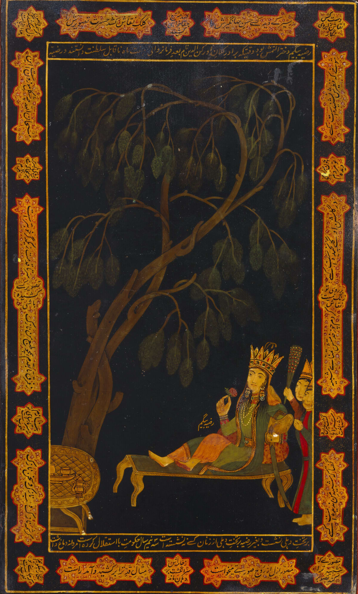 This image portrays the first and only woman to rule the Delhi Sultanate, facing strong opposition from the Turkish nobles (Chahalgani). The Turkish Invasions, Frank Modern Certificate History and Civics Solutions ICSE Class 7.