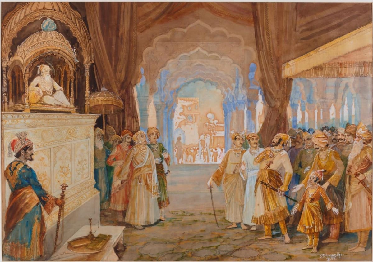 Observe the depiction of Chhatrapati Shivaji Maharaj at the court of Aurangzeb. Chhatrapati Shivaji Maharaj was put under house arrest by Aurangzeb because: The Turkish Invasions, Frank Modern Certificate History and Civics Solutions ICSE Class 7.