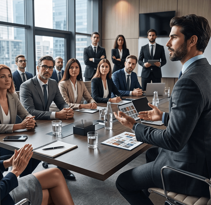 What type of communication is being depicted in the given picture. Communication in a Commercial Organisation, ICSE Commercial Applications CB Gupta Goyal Brothers  Solutions Class 9.
