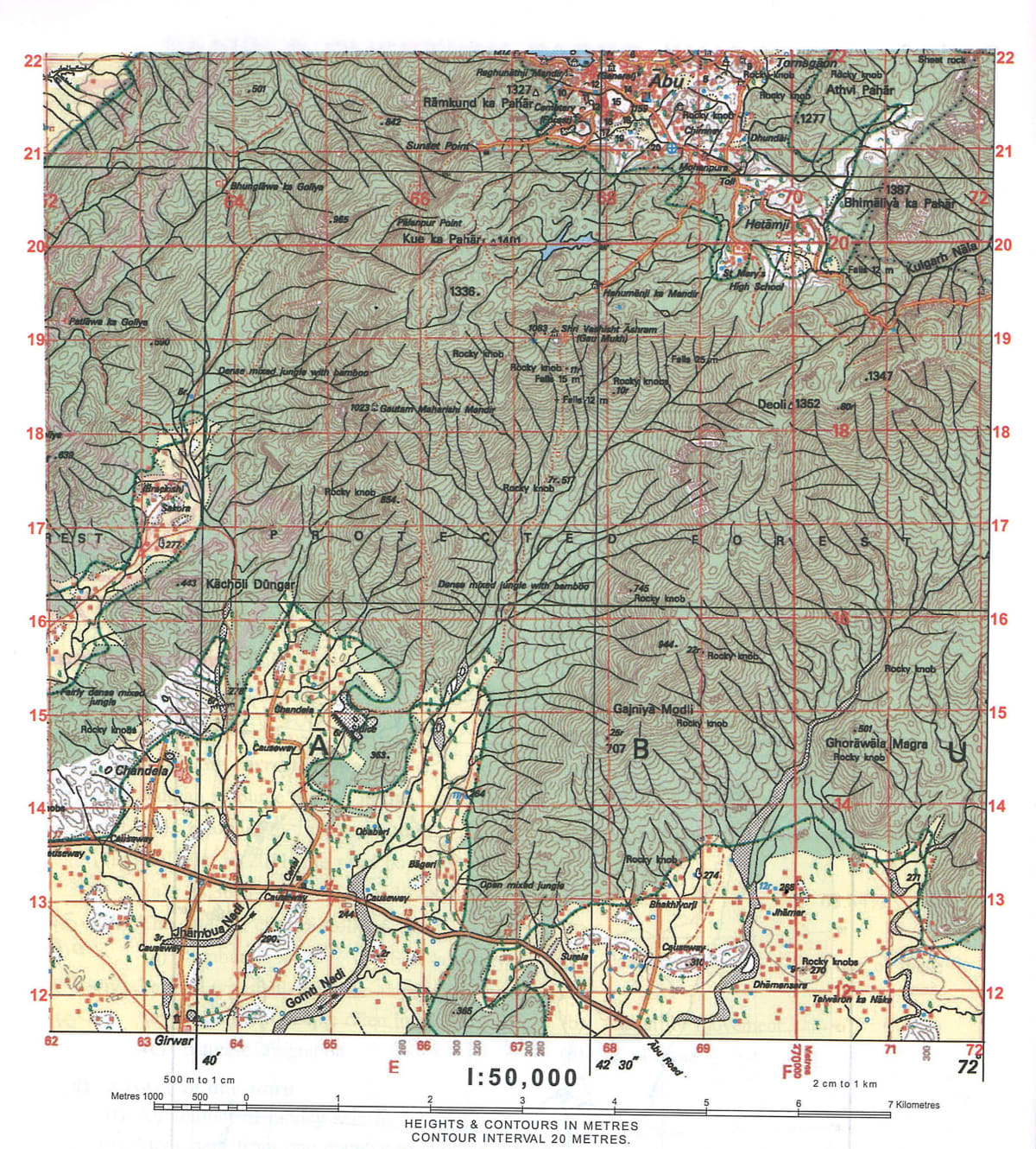 Study the survey of India toposheet G43S10 given and answer the following questions. Representation of Geographical Features, A Textbook of Geography Solutions ICSE Class 8