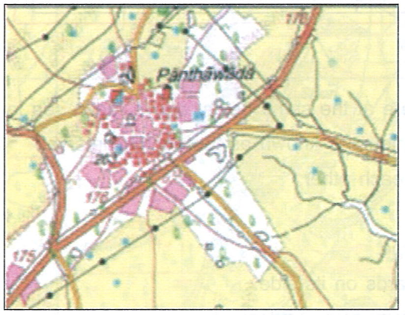 Which of the following type of settlement pattern is seen in the image? Representation of Geographical Features, A Textbook of Geography Solutions ICSE Class 8
