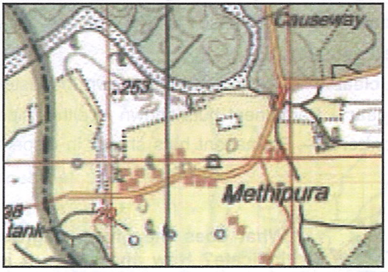 Which of the following type of settlement pattern is seen in the image? Explain by means of a drawing in your notebook. Representation of Geographical Features, A Textbook of Geography Solutions ICSE Class 8