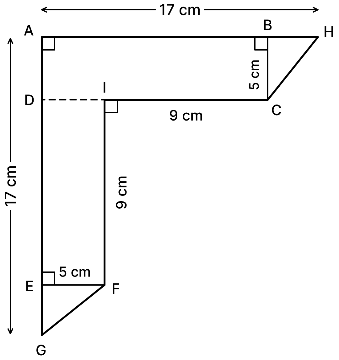 Find the area of the shaded region of each of the given figures: (i) (ii) (iii) (iv) (v). Mensuration, Foundation Mathematics R.S. Aggarwal ICSE Class 7.