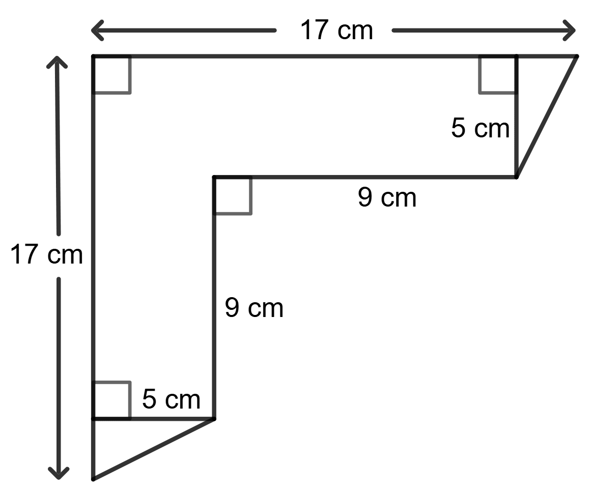 Find the area of the shaded region of each of the given figures : Mensuration, Foundation Mathematics R.S. Aggarwal ICSE Class 7.