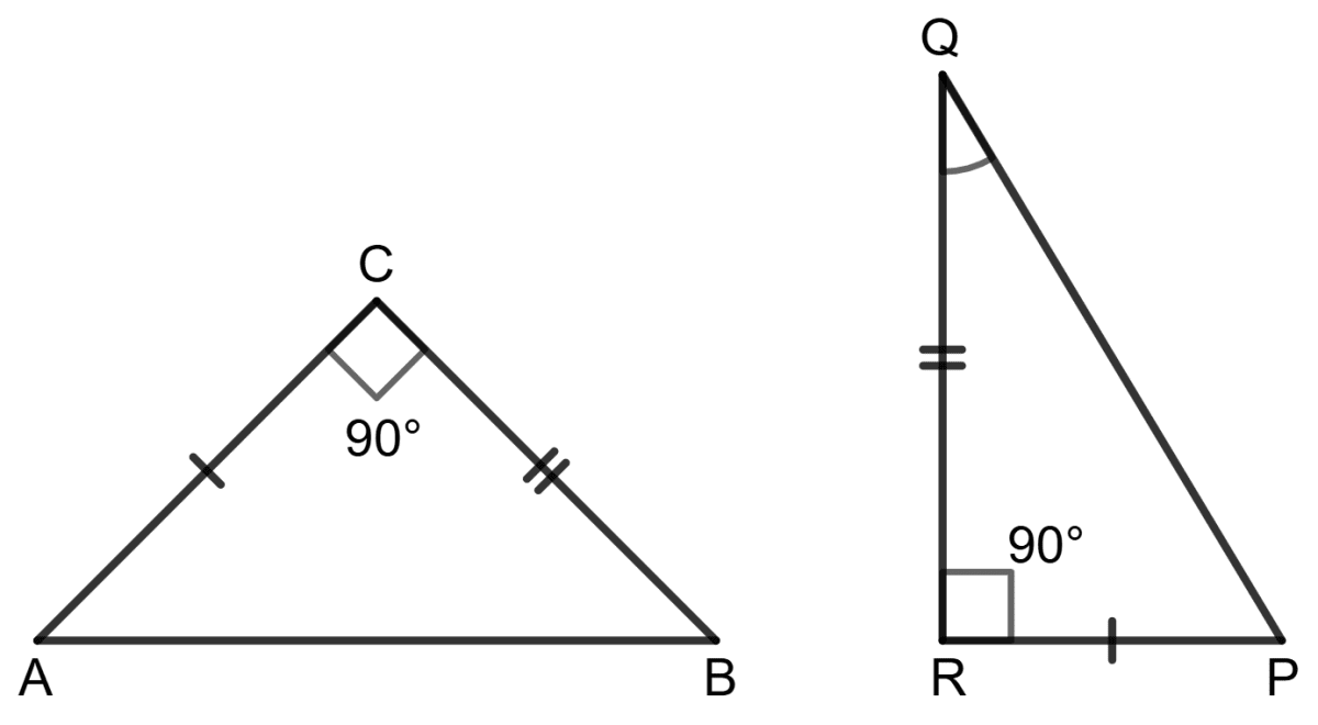 State the condition (SSS or SAS or ASA or RHS) under which △ABC ≅ △PQR in each of the following cases. Congruence, Foundation Mathematics R.S. Aggarwal ICSE Class 7.