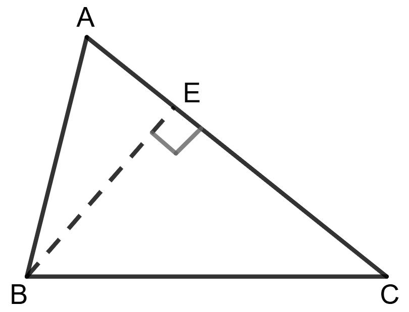 The area of a △ABC having BE ⊥ AC, is given by: Mensuration, Foundation Mathematics R.S. Aggarwal ICSE Class 7.