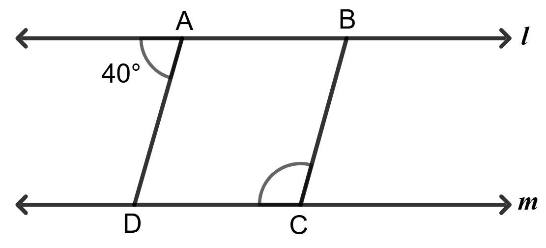 If two parallel lines are cut by a transversal, then the pair of corresponding angles are equal and the co-interior angles are supplementary. Lines and Angles, Foundation Mathematics R.S. Aggarwal ICSE Class 7.