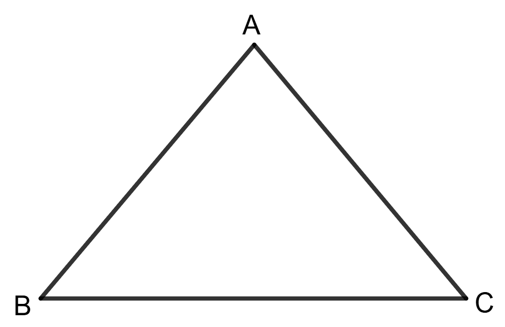 In the figure, AB2 + AC2 = BC2, then ∠A is an obtuse angle. Properties of Triangles, Foundation Mathematics R.S. Aggarwal ICSE Class 7.