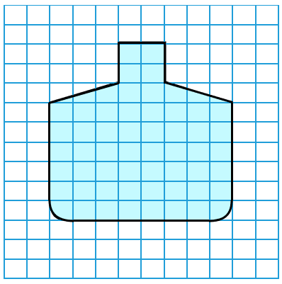 Find the area of each of the figures drawn on the unit square grid paper given below : Mensuration, Foundation Mathematics R.S. Aggarwal ICSE Class 7.