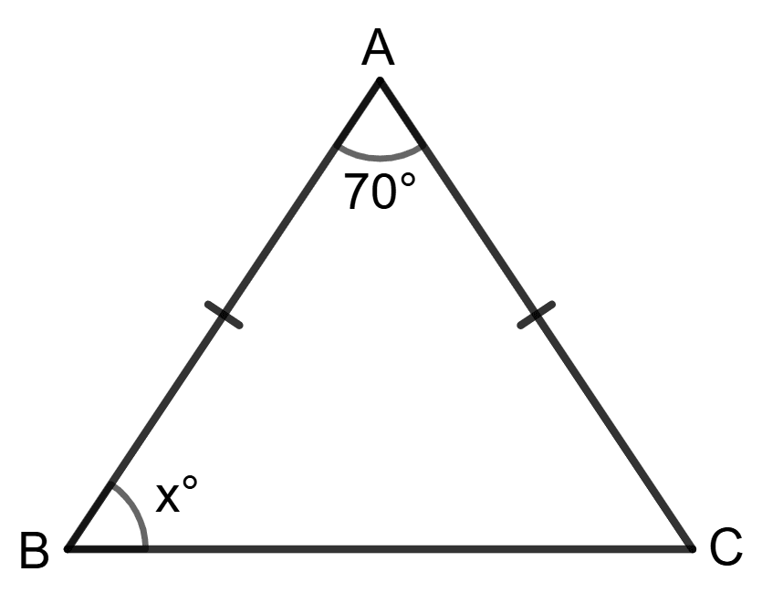 Find the unknown marked angles in each of the following figures: Properties of Triangles, Foundation Mathematics R.S. Aggarwal ICSE Class 7.