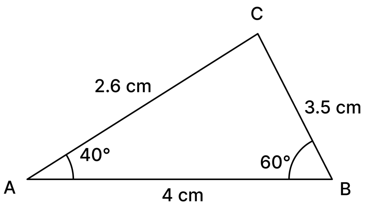 Consider the triangle. Which among the following is congruent to △ABC? Congruence, Foundation Mathematics R.S. Aggarwal ICSE Class 7.