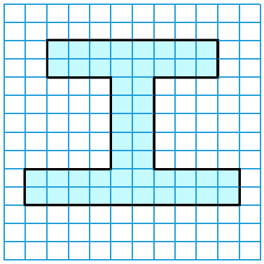 Find the area of each of the figures drawn on the unit square grid paper given below : Mensuration, Foundation Mathematics R.S. Aggarwal ICSE Class 7.