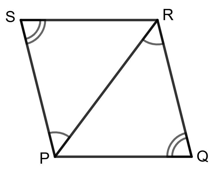 In the given figure, ∠SPR = ∠QRP and ∠RSP = ∠PQR. Prove that : Congruence, Foundation Mathematics R.S. Aggarwal ICSE Class 7.