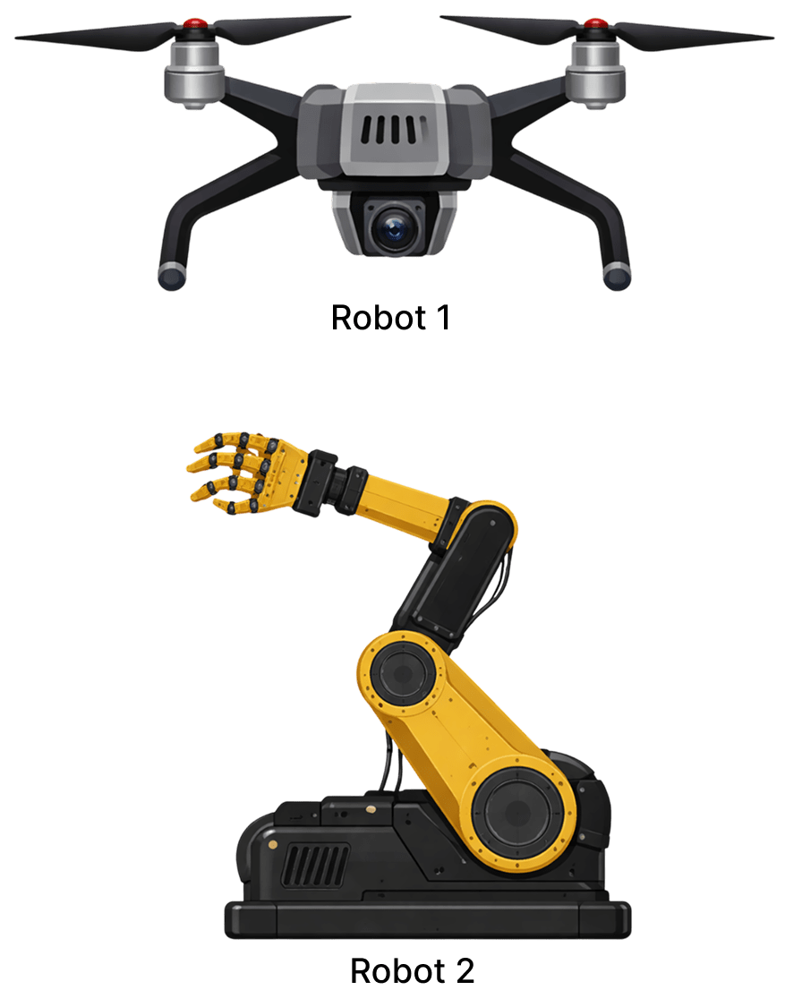 Observe the robots and identify their given components. Robot as a System, KIPS ICSE Robotics & Artificial Intelligence Solutions Class 9.