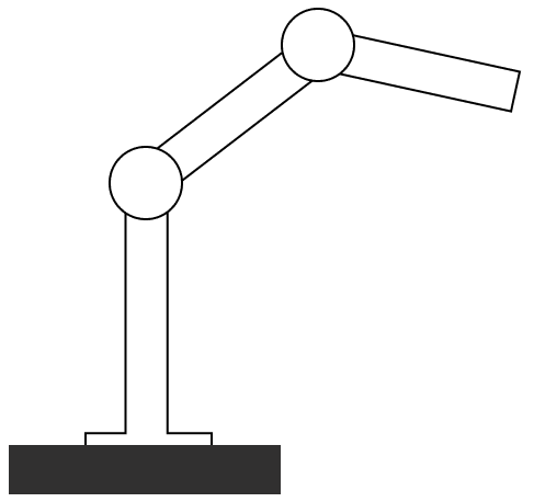 Write the number of joints and links in the given figure. Concepts in Robotics, KIPS ICSE Robotics & Artificial Intelligence Solutions Class 9.