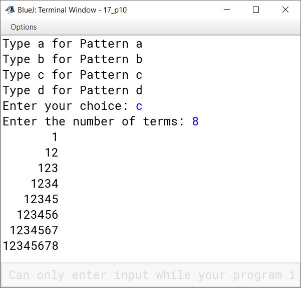 BlueJ output of KboatTriangleChoice.java