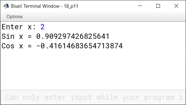 BlueJ output of KboatSeries.java