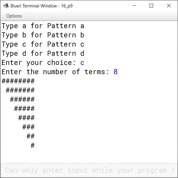 BlueJ output of KboatTriangleChoice.java