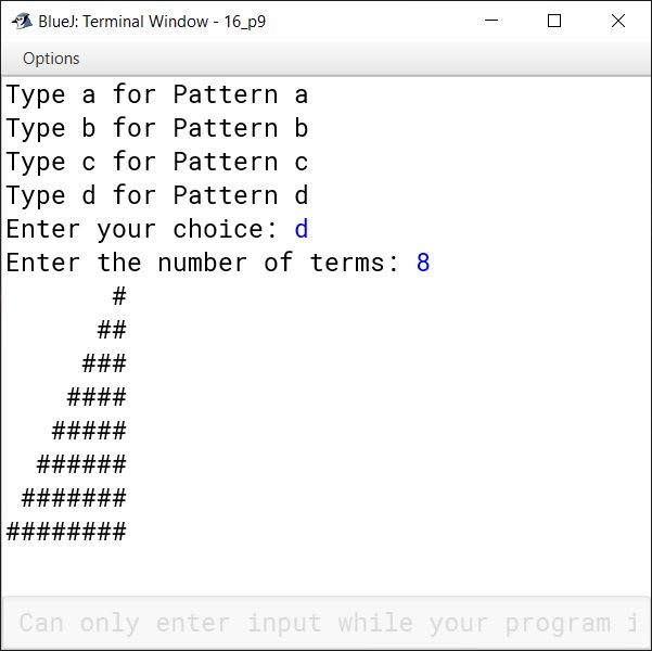 BlueJ output of KboatTriangleChoice.java