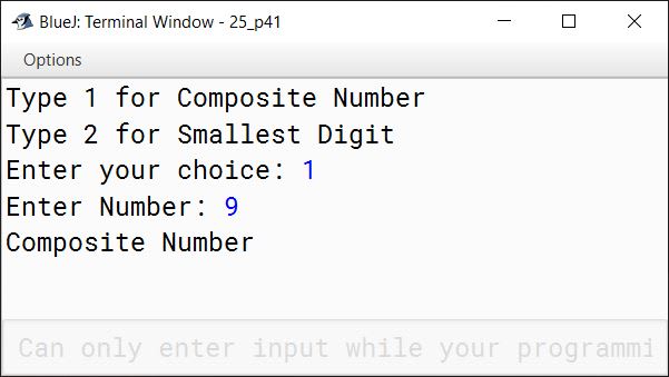 BlueJ output of KboatNumber.java