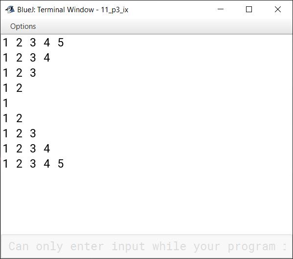 BlueJ output of KboatPattern.java