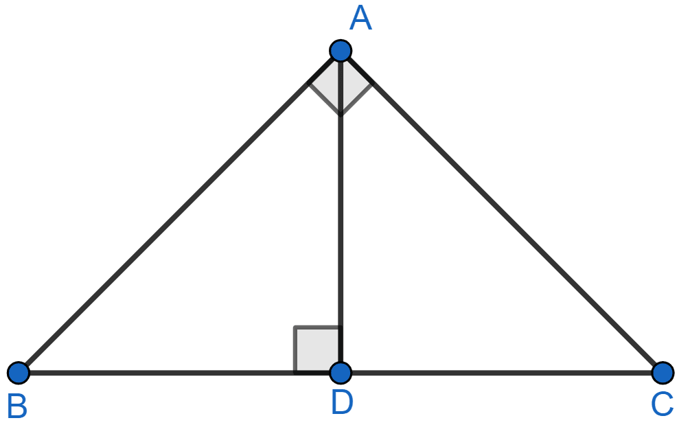 In the given figure, ∠A = 90° and AD ⊥ BC. If BD = 2 cm and CD = 8 cm, find AD. Similarity, ML Aggarwal Understanding Mathematics Solutions ICSE Class 10.