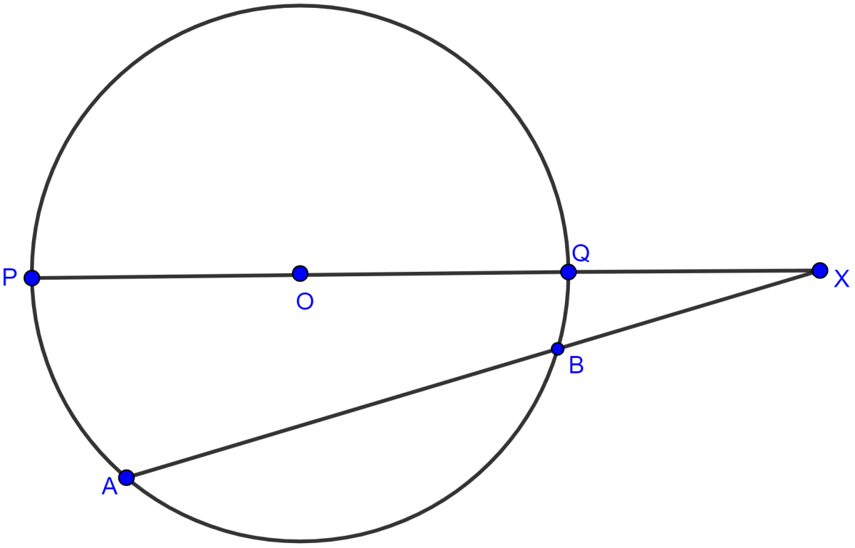 In the adjoining figure, chord AB and diameter PQ of a circle with centre O meet at X. If BX = 5 cm, OX = 10 cm and the radius of the circle is 6 cm, compute the length of AB. Also find the length of tangent drawn from X to the circle. Circles, ML Aggarwal Understanding Mathematics Solutions ICSE Class 10.