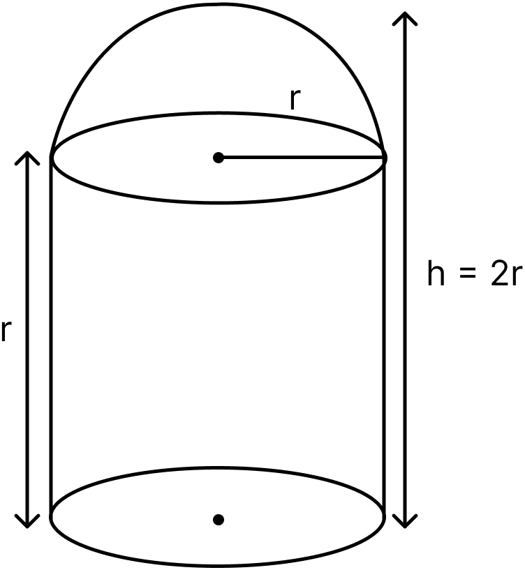 A building is in the form of a cylinder surmounted by a hemisphere valted dome and contains 4119/21 m3 of air. If the internal diameter of dome is equal to the total height of the building, find the height of the building. Mensuration, ML Aggarwal Understanding Mathematics Solutions ICSE Class 10.