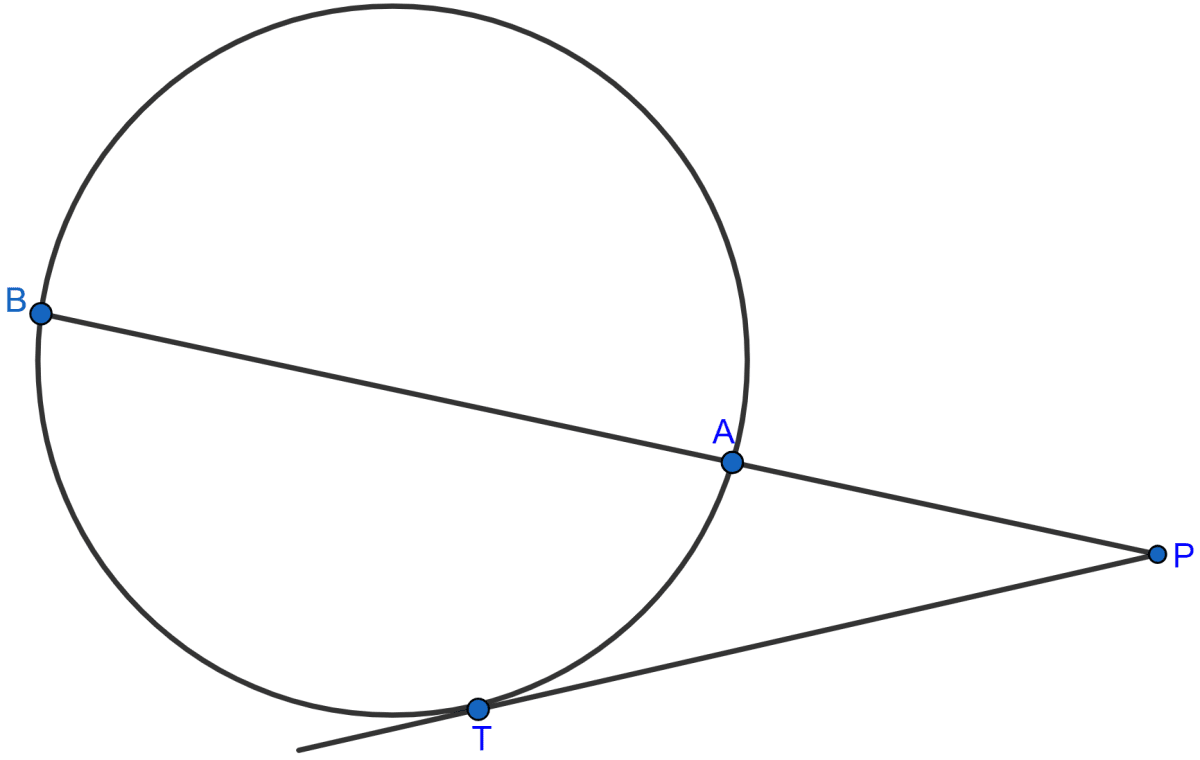 PAB is a secant and PT is tangent to a circle. If (i) PT = 8 cm and PA = 5 cm, find the length of AB. (ii) PA = 4.5 cm and AB = 13.5 cm, find the length of PT. Circles, ML Aggarwal Understanding Mathematics Solutions ICSE Class 10.