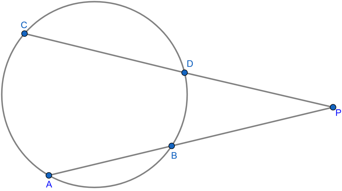 Two chords AB, CD of a circle intersect externally at a | KnowledgeBoat