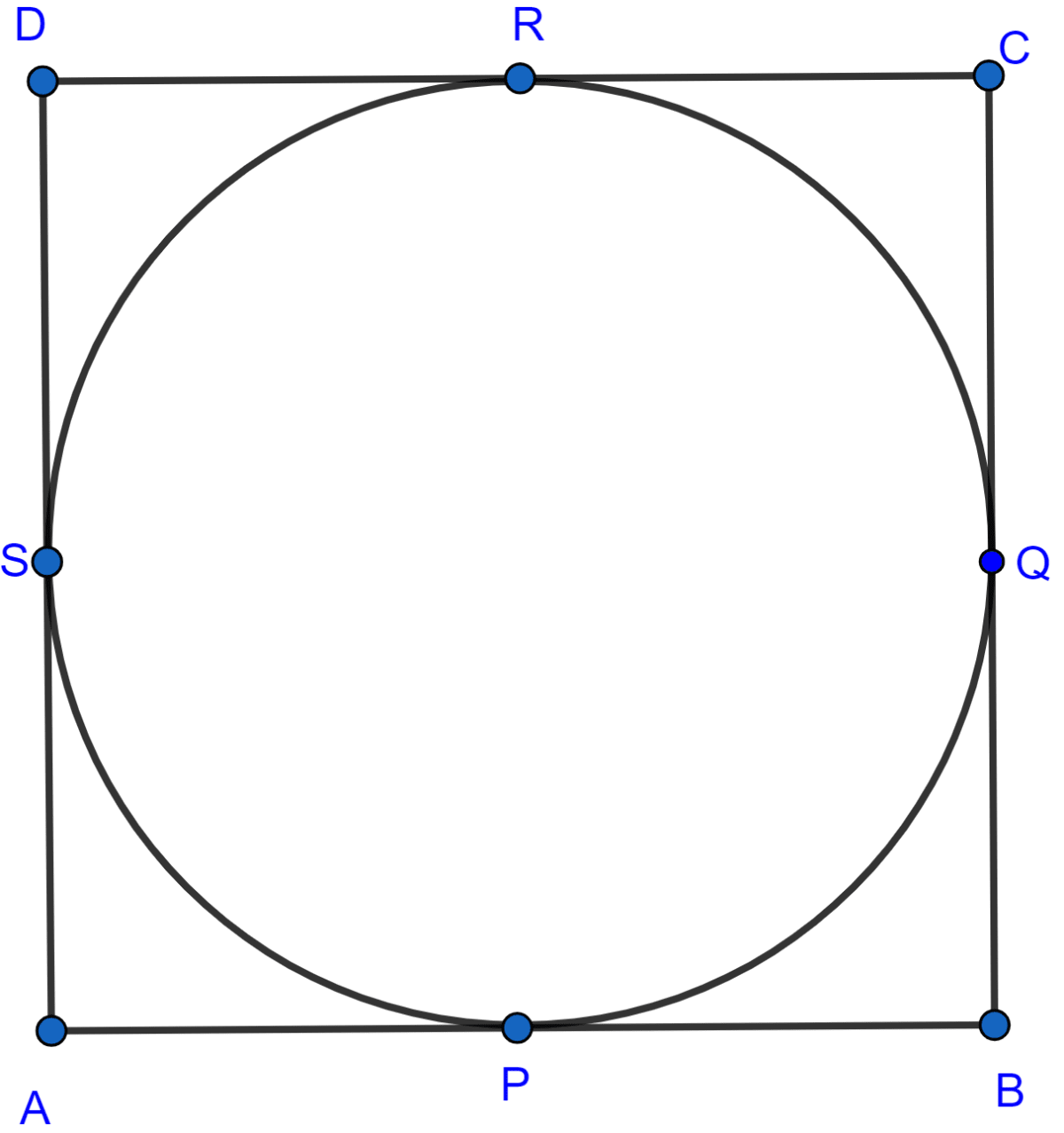 If the sides of a rectangle touch a circle, prove that the rectangle is a square. Circles, ML Aggarwal Understanding Mathematics Solutions ICSE Class 10.