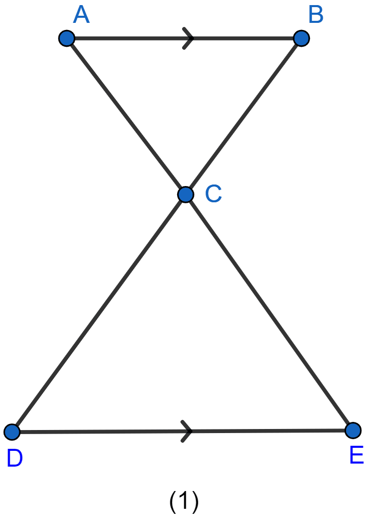 In the figure given below, AB ∥ DE, AC = 3cm, CE = 7.5cm and BD = 14cm. Calculate CB and DC. Similarity, ML Aggarwal Understanding Mathematics Solutions ICSE Class 10.