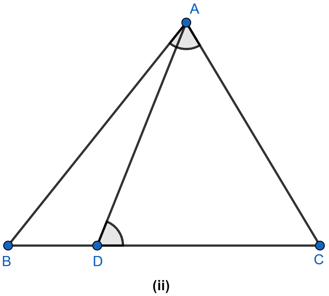 In the figure (ii) given below, ∠ADC = ∠BAC. Prove that CA2 = DC × BC. Similarity, ML Aggarwal Understanding Mathematics Solutions ICSE Class 10.