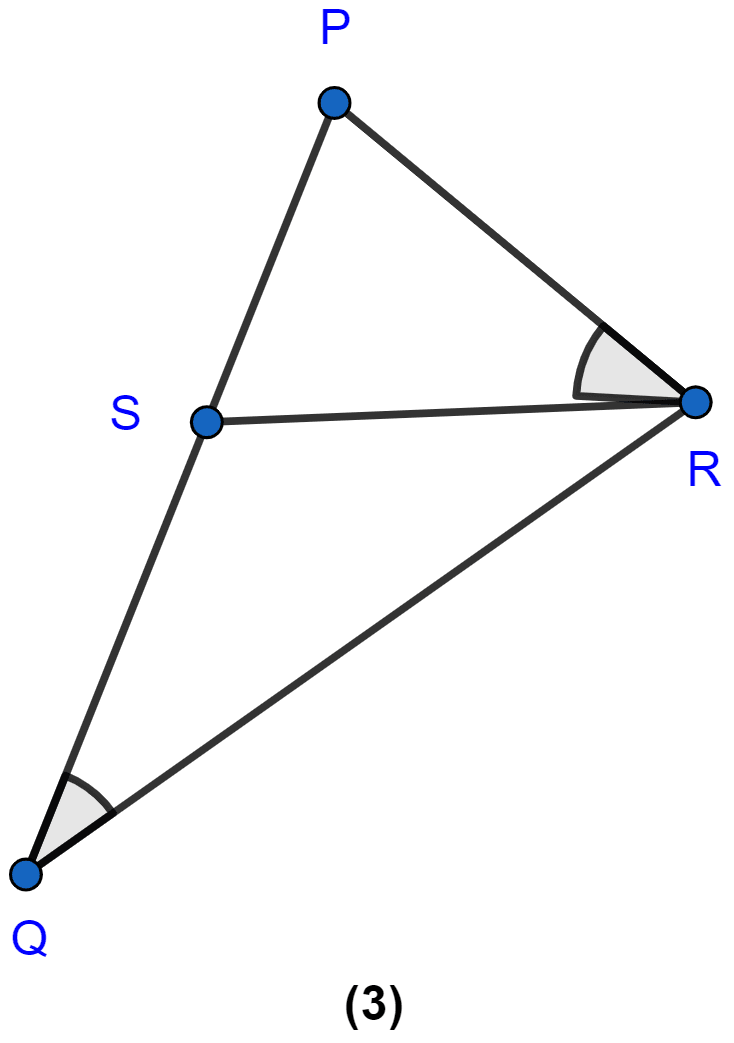 In the figure (3) given below, ∠ PQR = ∠ PRS. Prove that triangles PQR and PRS are similar. If PR = 8 cm, PS = 4 cm, calculate PQ. Similarity, ML Aggarwal Understanding Mathematics Solutions ICSE Class 10.