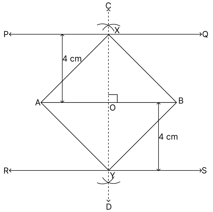 A line segment AB is 8 cm long. Locate by construction the locus of a point which is. Locus, ML Aggarwal Understanding Mathematics Solutions ICSE Class 10.