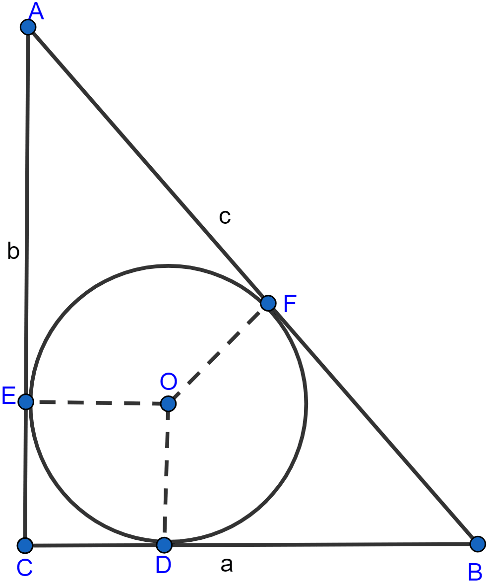 If a b c are the sides of a right angled triangle where c