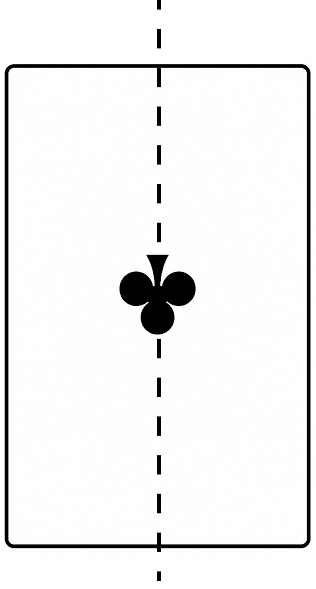 Draw the line (or lines) of symmetry, if any, of the following pictures of playing cards and count their number. Symmetry, ML Aggarwal Understanding Mathematics Solutions ICSE Class 6.