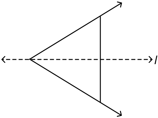 In the adjoining figure, l is the line of symmetry. Symmetry, ML Aggarwal Understanding Mathematics Solutions ICSE Class 6.