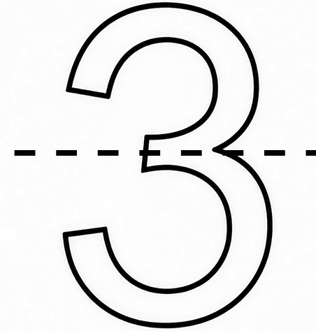 Draw the line (or lines) of symmetry, if any, of the following numeral and count their number. Symmetry, ML Aggarwal Understanding Mathematics Solutions ICSE Class 6.