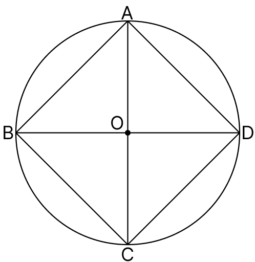 When the two diameters are perpendicular to each other, the figure obtained on joining the ends of the diameters is a. Practical Geometry (Constructions), ML Aggarwal Understanding Mathematics Solutions ICSE Class 6.