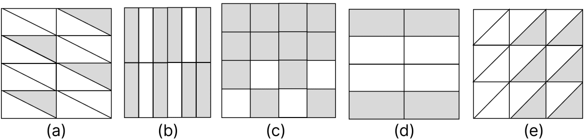 Write the fractions representing the shaded regions and pair up the equivalent fractions from each row: Fractions, ML Aggarwal Understanding Mathematics Solutions ICSE Class 6.