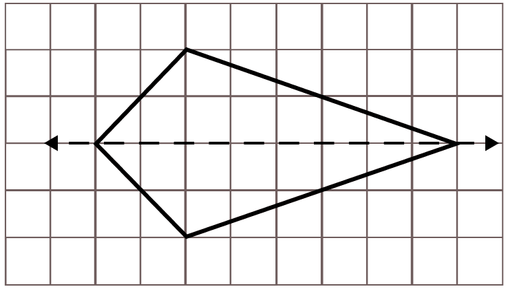 On a squared paper, sketch the following. Symmetry, ML Aggarwal Understanding Mathematics Solutions ICSE Class 6.